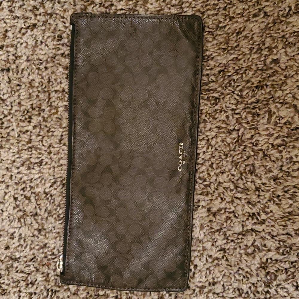 Leather Brown Coach Wallet - Picture 1 of 1